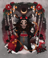 Krampus Art by @BewitchedInk on twitter