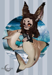 Shark Week Art by @BewitchedInk on twitter